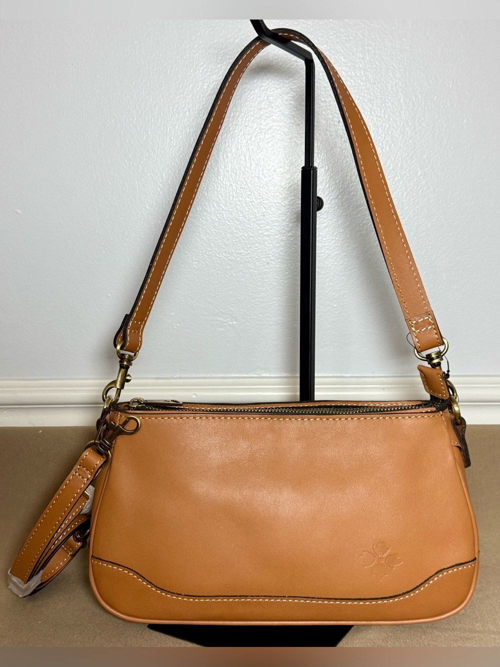 Patricia Nash NWOT Nova Crossbody Hazelnut Leather Shoulder Bag Style: 10961932